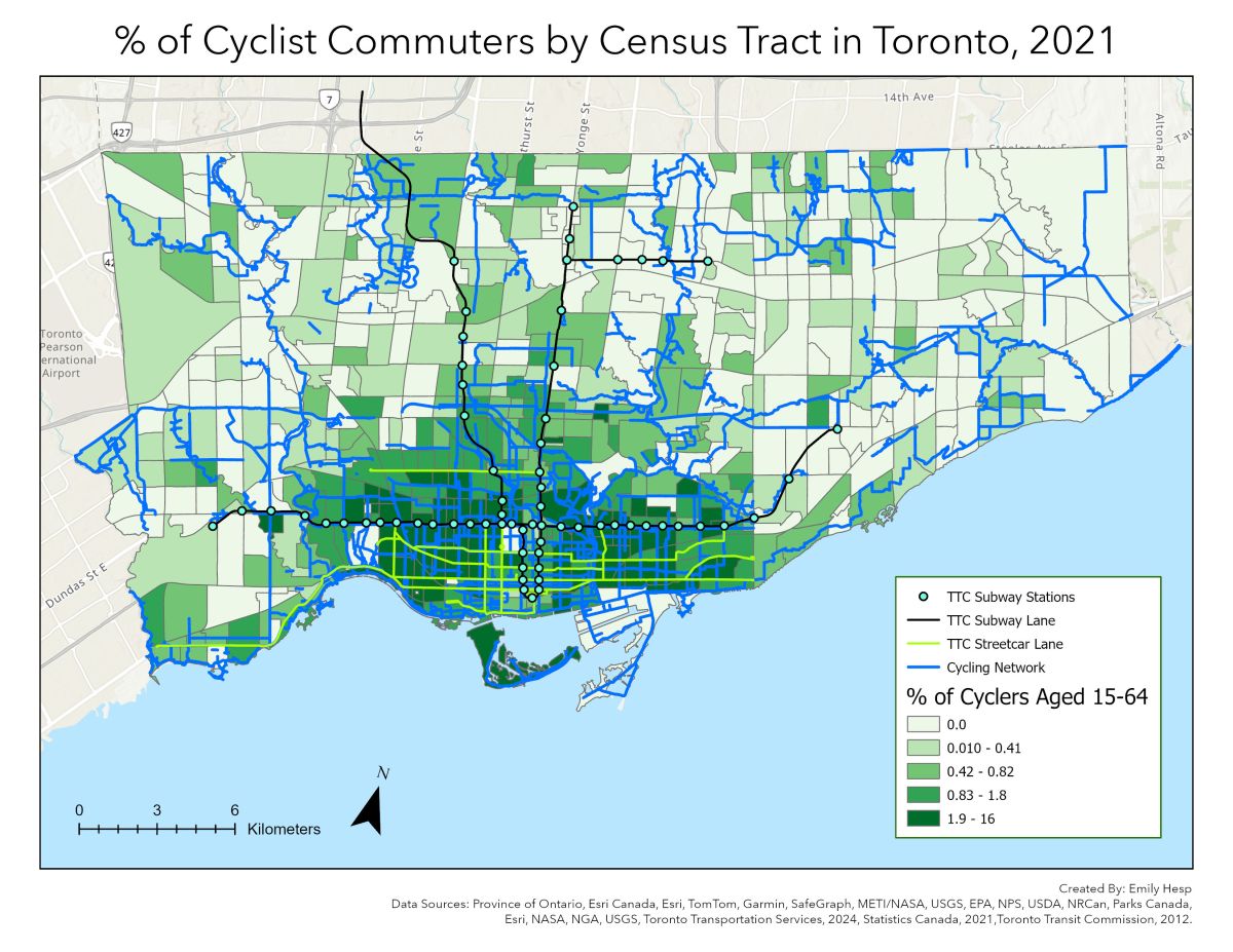 Where Cycling Infrastructure Matters Most: Mapping Commute Mode Data in&nbsp;Toronto
