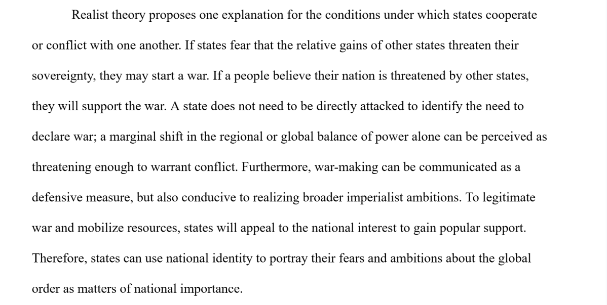 The Strategic Use of Nationalism in War-Making:A Realist Analysis of State Behaviour in Russia’s War Against&nbsp;Ukraine